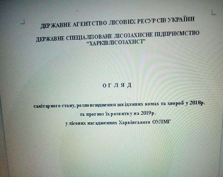 Звіт з лісопатологічного прогнозу